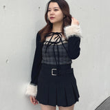 ファー付きボレロ風トップス