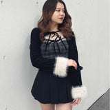 ファー付きボレロ風トップス