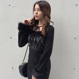 ファー付きボレロ風トップス