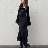 ファー付きボレロ風トップス