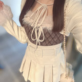 ファー付きボレロ風トップス