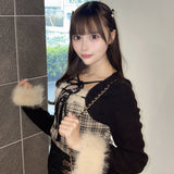 ファー付きボレロ風トップス