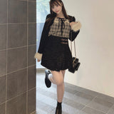 ファー付きボレロ風トップス