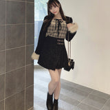 ファー付きボレロ風トップス