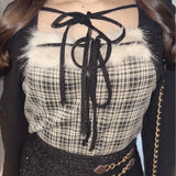 ファー付きボレロ風トップス