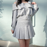 リボンオフショルセットアップ