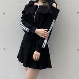 リボンオフショルセットアップ