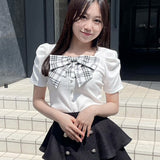 リボンレイヤードトップス