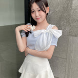 スクエアビックリボントップス