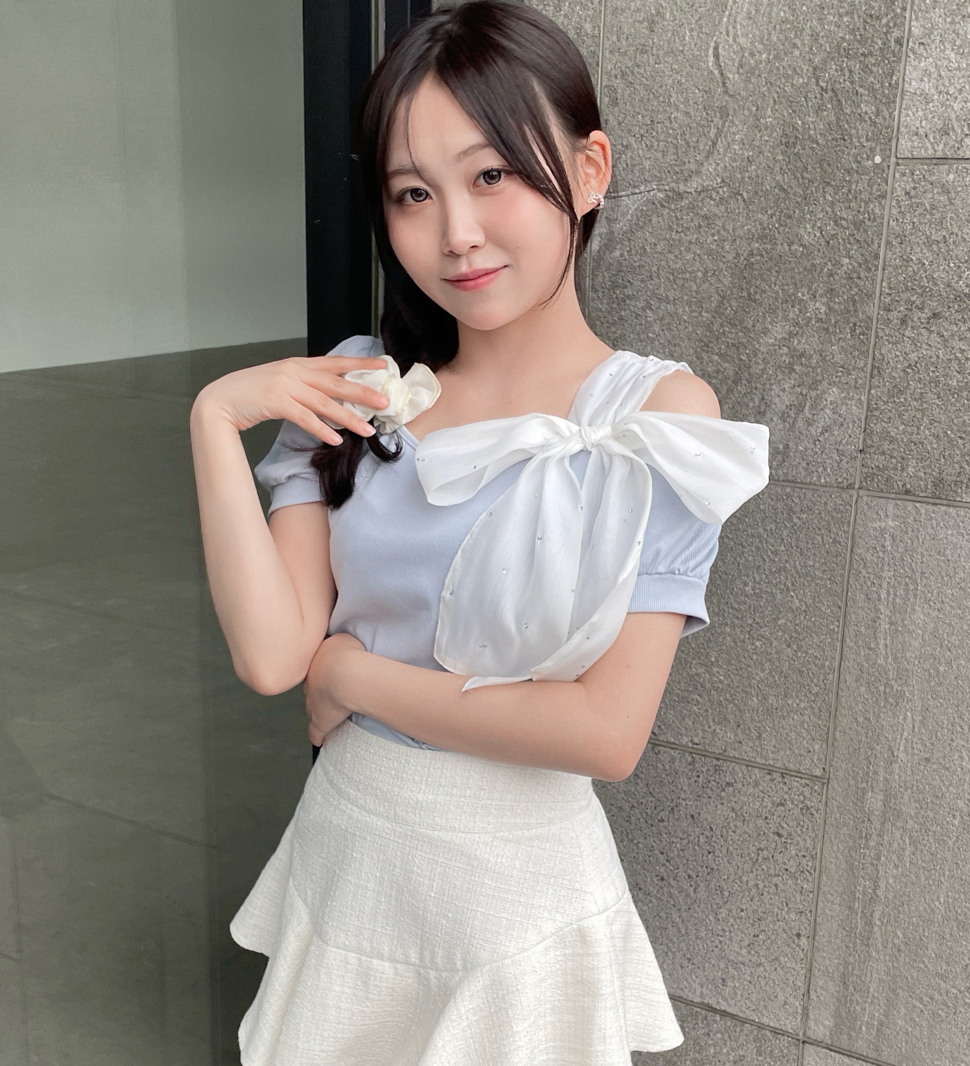 スクエアビックリボントップス