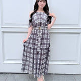 【一部商品７月中旬お届け予定】アメスリフリルレイヤードロングワンピース