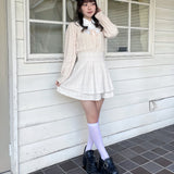 レイヤードケーブルニット