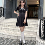 【予約商品　4月上旬発送予定】パイピングリボンワンピース