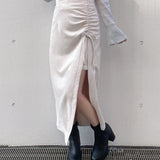 ギャザースリットスカート