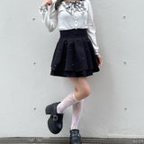 【abcボトムス10％割♡】ダブルフレアスカート