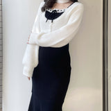 【予約商品 12月上旬お届け】ボレロアンサンブルニットワンピース