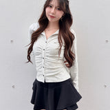 シャーリングカットシャツ