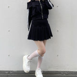 リボンオフショルセットアップ