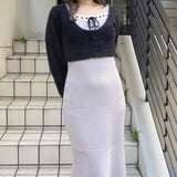 【予約商品 12月上旬お届け】ボレロアンサンブルニットワンピース