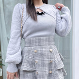 ボレロレイヤードニット