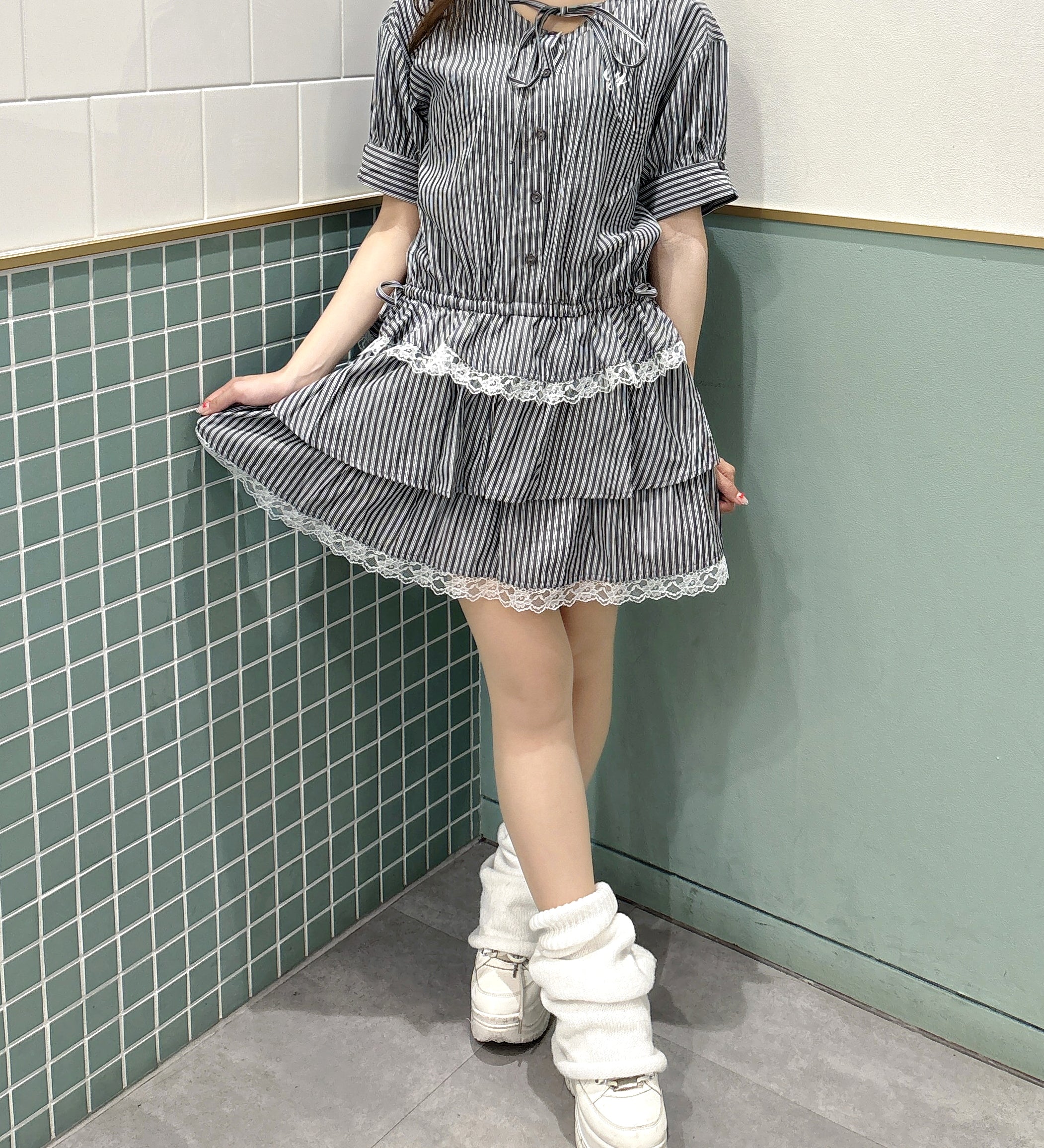 ティアードシャツワンピース