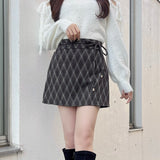 【予約商品 12月中旬発送】サイドスリット台形スカート