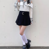 【abcボトムス10％割♡】ベルト付きスカパン