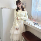 長袖アシメドロストカットソー