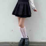 【abcボトムス10％割♡】ダブルフレアスカート