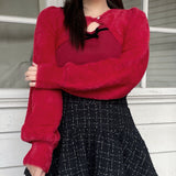 ボレロレイヤードニット