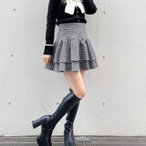 リボンレイヤードニット