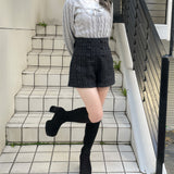 レイヤードケーブルニット