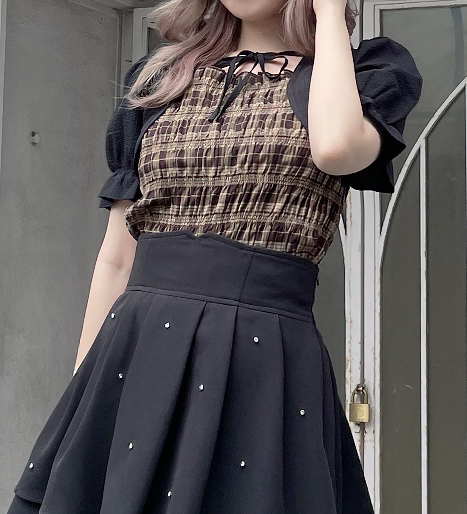 ボレロレイヤードブラウス