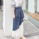袖リボンオフショルトップス