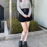 レイヤードケーブルニット