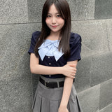 リボンレイヤードトップス