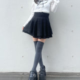 【abcボトムス10％割♡】ダブルフレアスカート