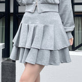 【セットアップ対応アイテム】タックティアードスカート