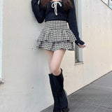 ツイードティアードミニスカート