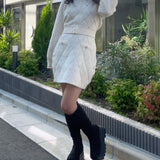 【セットアップ対応アイテム】 キルティングニットスカート