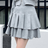 【セットアップ対応アイテム】タックティアードスカート