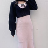 【予約商品 12月上旬お届け】ボレロアンサンブルニットワンピース