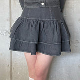 【セット購入10％割♡対象商品】
裾ティアードスカート