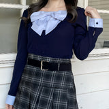 リボンレイヤードトップス