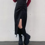 ギャザースリットスカート