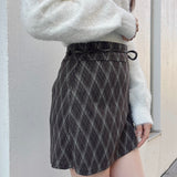 【予約商品 12月中旬発送】サイドスリット台形スカート