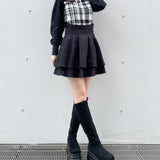 フロントアキリボンニット