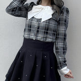 リボンレイヤードトップス