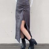 ギャザースリットスカート