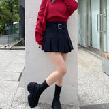 シャーリング袖カシュクールニット